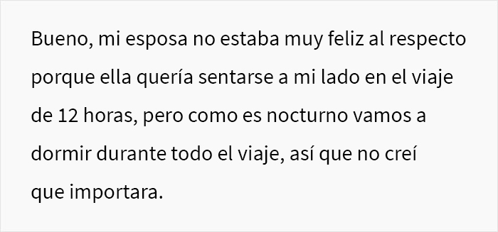 “Ella piensa que prefiero la clase business en vez de a ella”: La esposa de este hombre se enojó cuando él subió la categoría de su billete para un vuelo de 12 horas