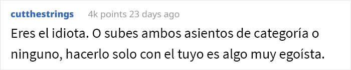 “Ella piensa que prefiero la clase business en vez de a ella”: La esposa de este hombre se enojó cuando él subió la categoría de su billete para un vuelo de 12 horas