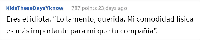 “Ella piensa que prefiero la clase business en vez de a ella”: La esposa de este hombre se enojó cuando él subió la categoría de su billete para un vuelo de 12 horas