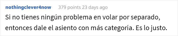 “Ella piensa que prefiero la clase business en vez de a ella”: La esposa de este hombre se enojó cuando él subió la categoría de su billete para un vuelo de 12 horas