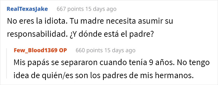 Esta hija mayor siempre cuidó a sus hermanitos, y su madre se enfurece con ella cuando le dice que se quiere emancipar