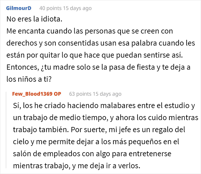 Esta hija mayor siempre cuidó a sus hermanitos, y su madre se enfurece con ella cuando le dice que se quiere emancipar