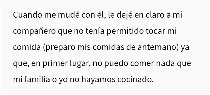 Este chico pidió específicamente a su compañero de piso que no tocara su comida, y se marcha sin avisar cuando no lo cumple