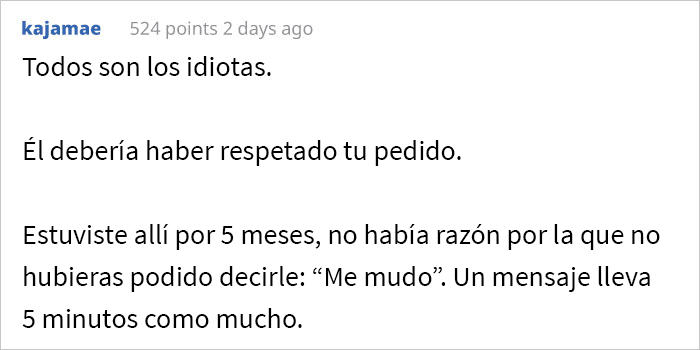 Este chico pidió específicamente a su compañero de piso que no tocara su comida, y se marcha sin avisar cuando no lo cumple