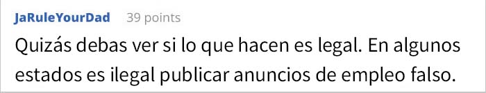 Esta persona aceptó una oferta de trabajo sólo para no presentarse después de que le faltaran al respeto en la entrevista