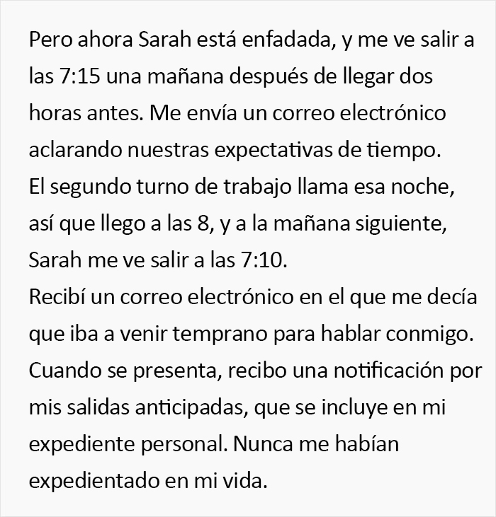 Este empleado cumple al pie de la letra con su jornada de 8 horas y media, y provoca que la empresa pierda 85000$ al año