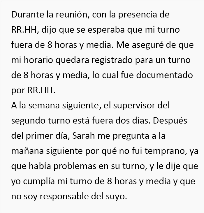 Este empleado cumple al pie de la letra con su jornada de 8 horas y media, y provoca que la empresa pierda 85000$ al año