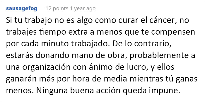 Este empleado cumple al pie de la letra con su jornada de 8 horas y media, y provoca que la empresa pierda 85000$ al año