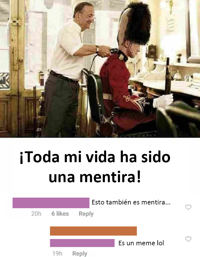 "Esto también es mentira"