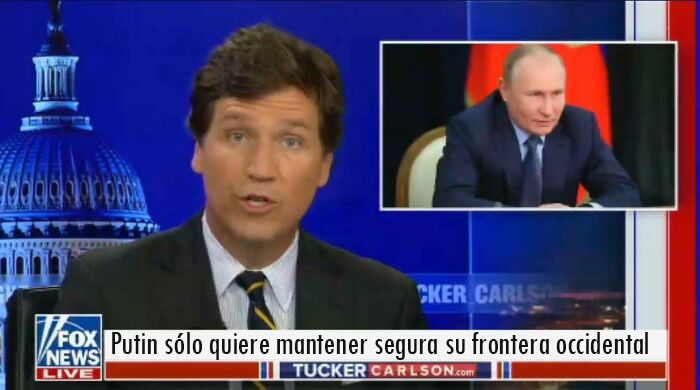 Tucker Carlson: "Putin sólo quiere mantener segura su frontera occidental"