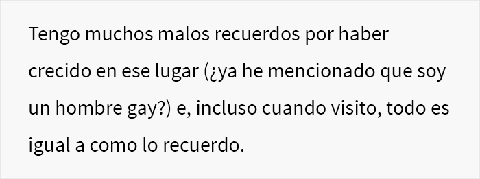 Este hombre gay les dijo a sus padres ancianos que no volvería con ellos debido a los “malos recuerdos” que tenía de su infancia allí, lo que generó un drama familiar