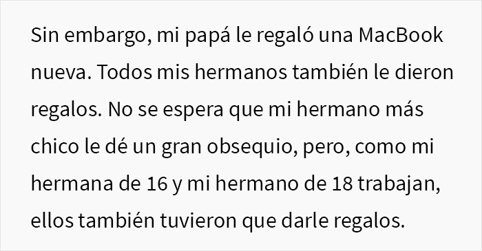 Esta mujer fue echada de casa de sus padres al enfadarse por recibir en su cumpleaños unos platos, mientras todos le daban regalos lujosos a su madre