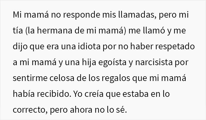 Esta mujer fue echada de casa de sus padres al enfadarse por recibir en su cumpleaños unos platos, mientras todos le daban regalos lujosos a su madre