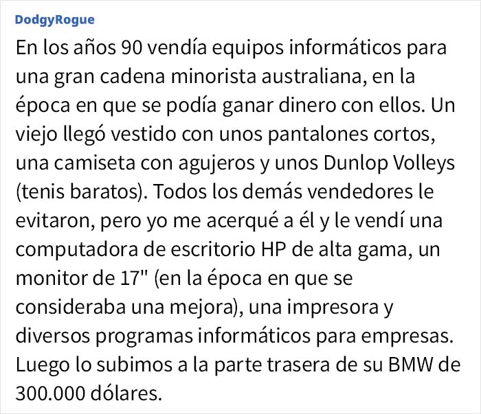 Este hombre se compró un electrodoméstico de 900$ cuando el vendedor le echó en cara que buscara algo que pudiera permitirse