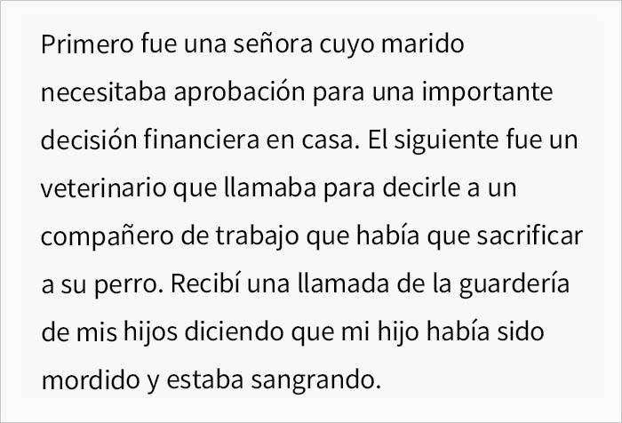 Esta jefa prohibió usar el móvil en el trabajo, haciendo que todas las llamadas pasen por ella, y el personal lo cumple maliciosamente