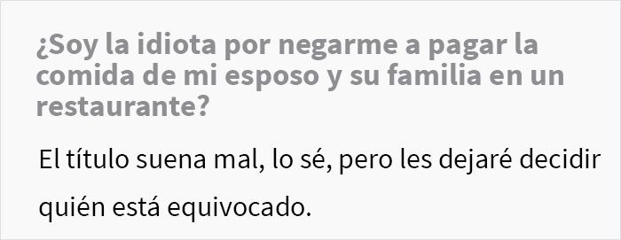 “Insistió en que yo pagara”: Este hombre organizó una gran cena de celebración familiar y se enojó con su esposa cuando ella solo pagó por su propia comida