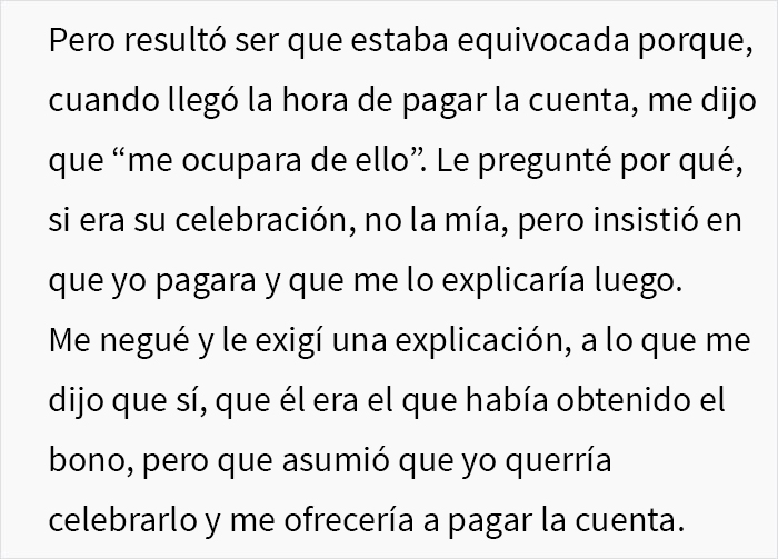 “Insistió en que yo pagara”: Este hombre organizó una gran cena de celebración familiar y se enojó con su esposa cuando ella solo pagó por su propia comida