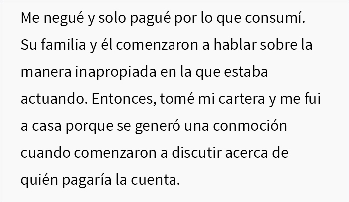 “Insistió en que yo pagara”: Este hombre organizó una gran cena de celebración familiar y se enojó con su esposa cuando ella solo pagó por su propia comida