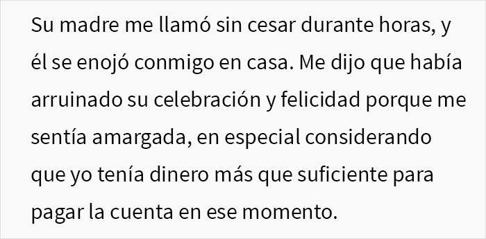 “Insistió en que yo pagara”: Este hombre organizó una gran cena de celebración familiar y se enojó con su esposa cuando ella solo pagó por su propia comida