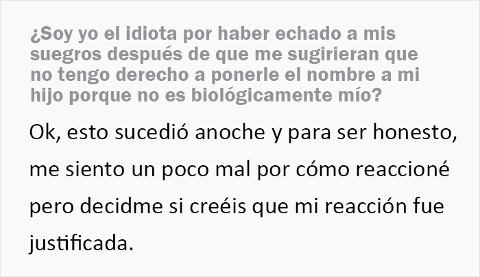 Estos suegros afirman que su hijo tiene más derecho a ponerle nombre al futuro bebé "porque es el verdadero padre"