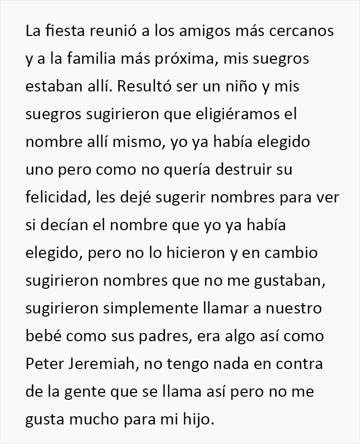 Estos suegros afirman que su hijo tiene más derecho a ponerle nombre al futuro bebé "porque es el verdadero padre"