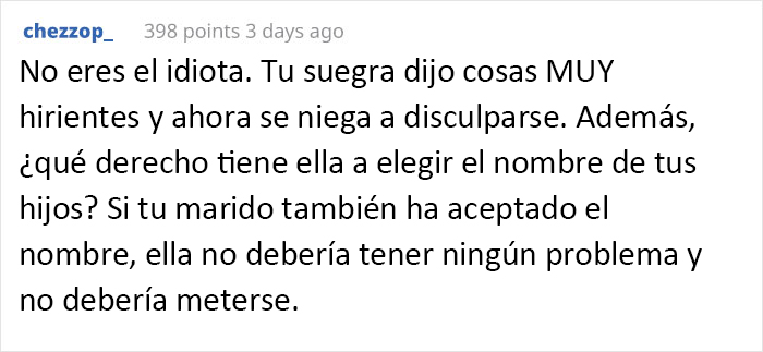 Estos suegros afirman que su hijo tiene más derecho a ponerle nombre al futuro bebé "porque es el verdadero padre"