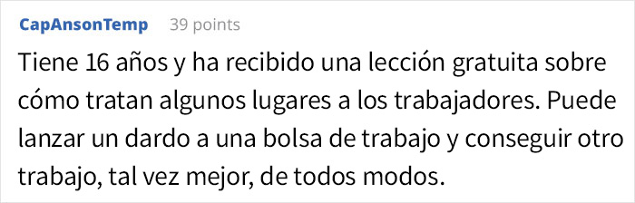 Esta adolescente es obligada a elegir entre un programa internacional de verano y su trabajo basura malpagado