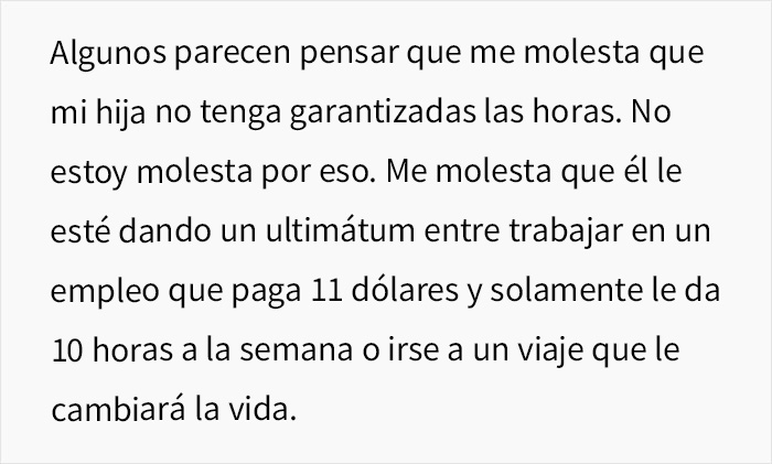 Esta adolescente es obligada a elegir entre un programa internacional de verano y su trabajo basura malpagado