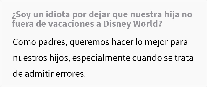 “Se siente enojada y traicionada”: Esta adolescente hizo un berrinche luego de que sus padres la dejaran quedarse en casa en lugar de ir de vacaciones a DisneyWorld