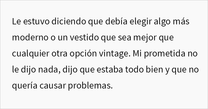 Esta novia eligió un vestido que no le gusta a su suegra, ella le compra otro y su hijo se enfada