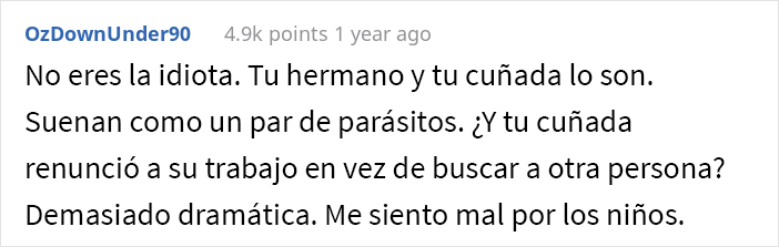 Esta mujer pidió a su hermano y esposa que buscaran a otra persona para cuidar a sus hijos, y estalló el drama