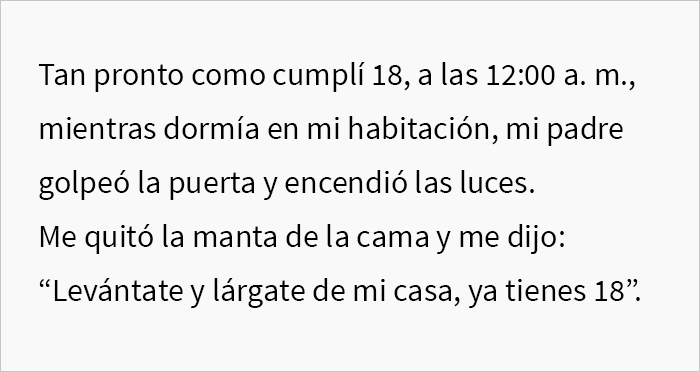 Estos padres echaron a su hijo de casa al cumplir 18 años, y se enfadan cuando este se lo cuenta a su abuelo