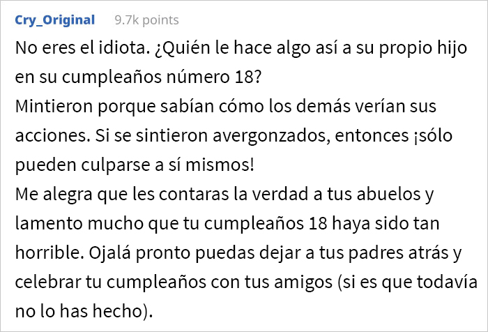 Estos padres echaron a su hijo de casa al cumplir 18 años, y se enfadan cuando este se lo cuenta a su abuelo