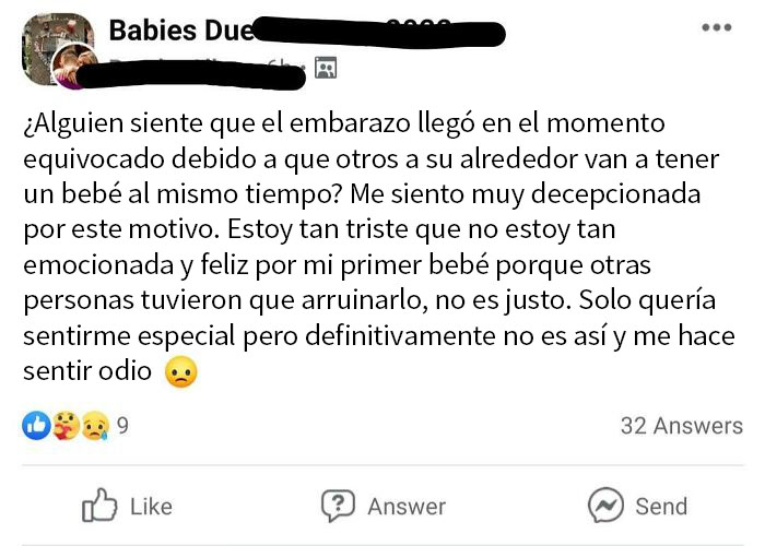 Mis amigas también están embarazadas y no me siento especial. Cómo se atreven a arruinar mi experiencia