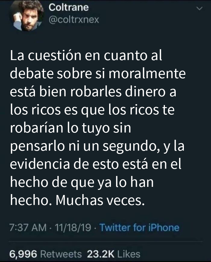 ¿Es inmoral robarle al villano de la sociedad?