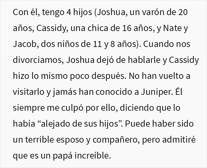 “¿Soy idiota por no querer hacer de madre de la bebé que tuvo mi ex cuando me fue infiel?”