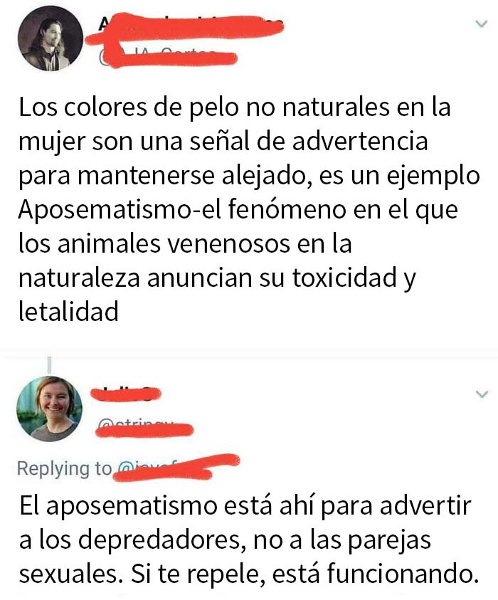 Ahora vuelvo, voy a teñirme el pelo de los colores del arco iris para que la gente así se sienta repelida