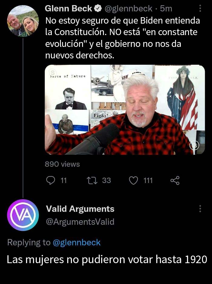 Glenn Beck es malo en historia