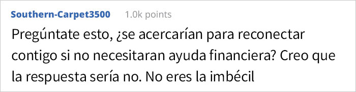 Esta mujer no quiere ayudar a sus padres con dificultades económicas porque renegaron de ella hace 9 años