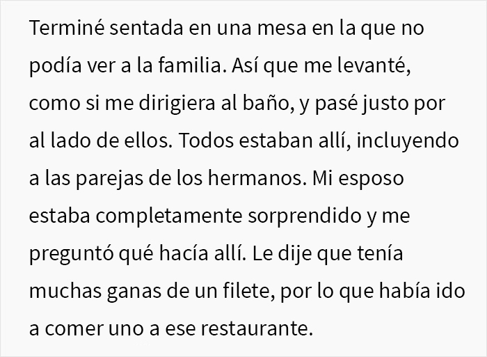 A esta mujer casi nunca la invitan a las cenas de la familia de su marido, así que se coló en una y no les hizo gracia