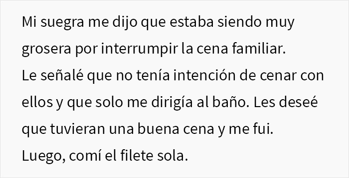 A esta mujer casi nunca la invitan a las cenas de la familia de su marido, así que se coló en una y no les hizo gracia