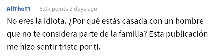 A esta mujer casi nunca la invitan a las cenas de la familia de su marido, así que se coló en una y no les hizo gracia