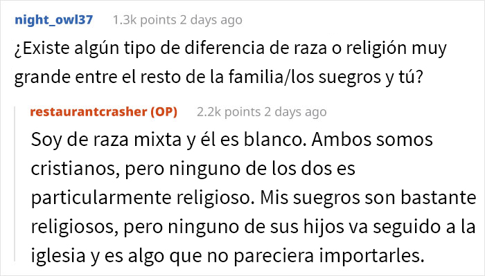 A esta mujer casi nunca la invitan a las cenas de la familia de su marido, así que se coló en una y no les hizo gracia