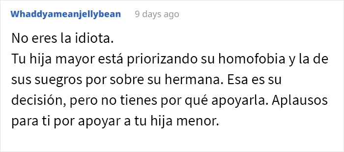 Esta novia se niega a invitar a su hermana a la boda por su sexualidad, y pierde los nervios cuando su madre se rehúsa a ir también