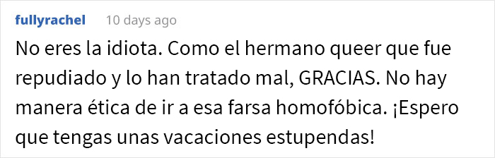 Esta novia se niega a invitar a su hermana a la boda por su sexualidad, y pierde los nervios cuando su madre se rehúsa a ir también