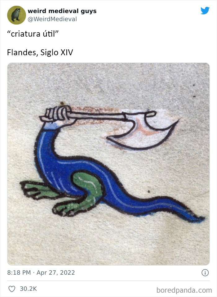 30 Times Medieval Painters Had No Idea How Something Looked And Created "Weird Medieval Guys", As Shared On This Twitter Page