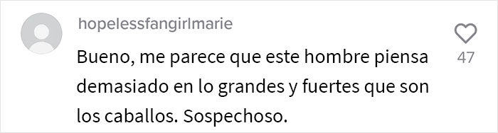 Este hombre es ridiculizado por una Tiktoker después de hacer un hilo diciendo que las mujeres no deberían montar a caballo porque las excita sexualmente