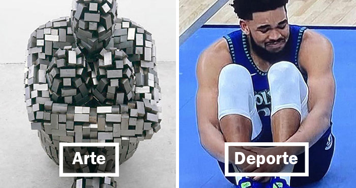 Esta cuenta de Instagram compara el arte con momentos deportivos, y es tan acertado como divertido (30 fotos)