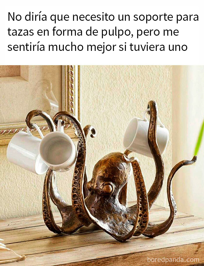 Soporte para tazas en forma de pulpo