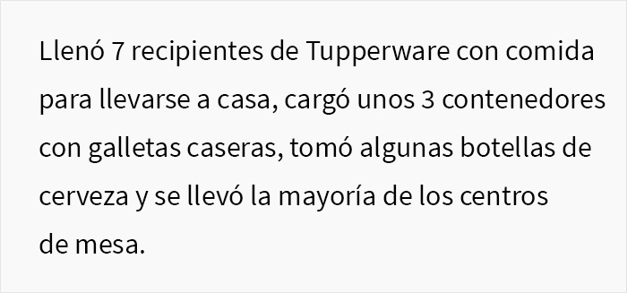 “¿Quién rayos hace algo así?”: Esta novia quedó anonadada al descubrir que una invitada se había llevado 10 recipientes con comida de la boda